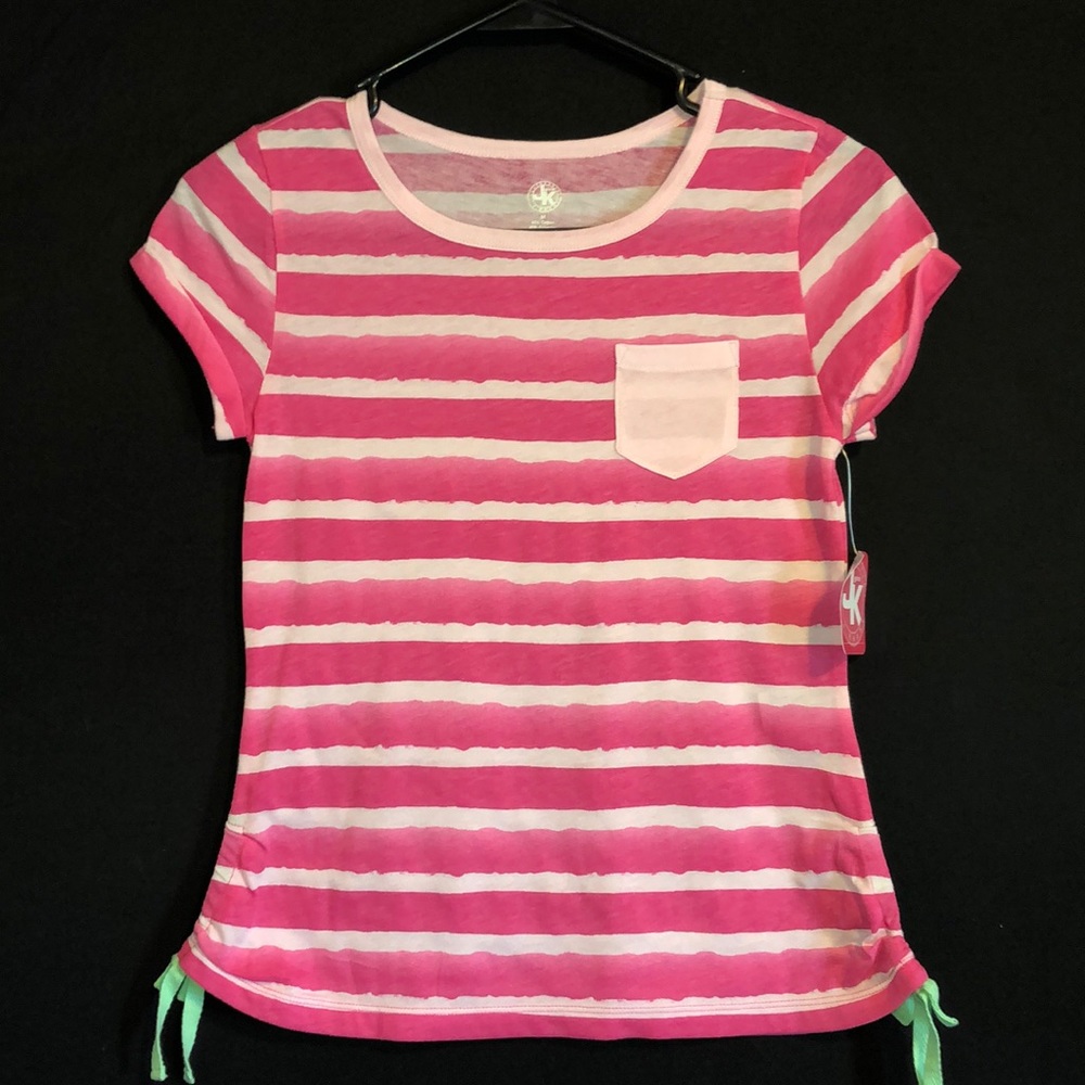 Pink Striped Shirt w/ Green Ties